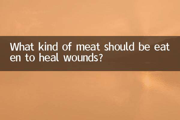 Quel type de viande faut-il manger pour soigner les blessures ?