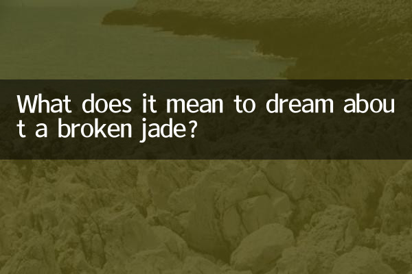 ¿Qué significa soñar con un jade roto?