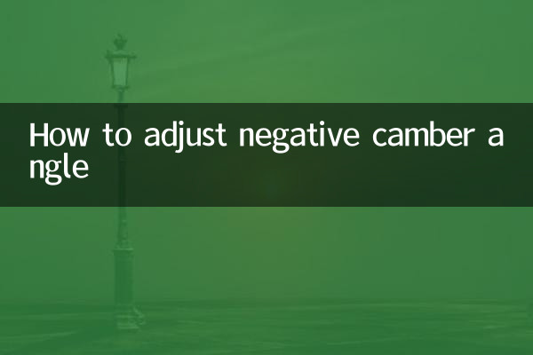 네거티브 캠버 각도 조정 방법