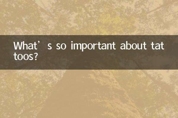 What’s so important about tattoos?