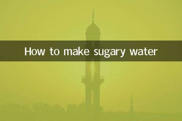 How to make sugary water