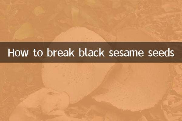 How to break black sesame seeds