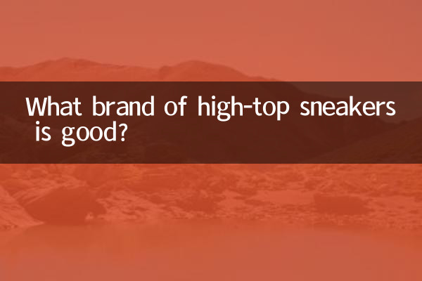 하이탑 스니커즈 어떤 브랜드가 좋은가요?