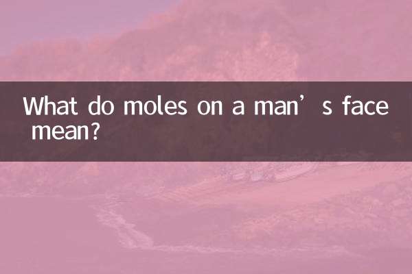 Que signifient les grains de beauté sur le visage d’un homme ?