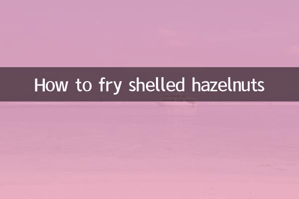 Wie man geschälte Haselnüsse brät