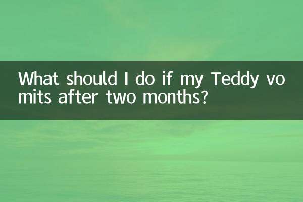 Que dois-je faire si mon Teddy vomit après deux mois ?