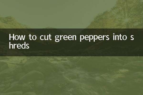 Wie man grüne Paprika in Stücke schneidet