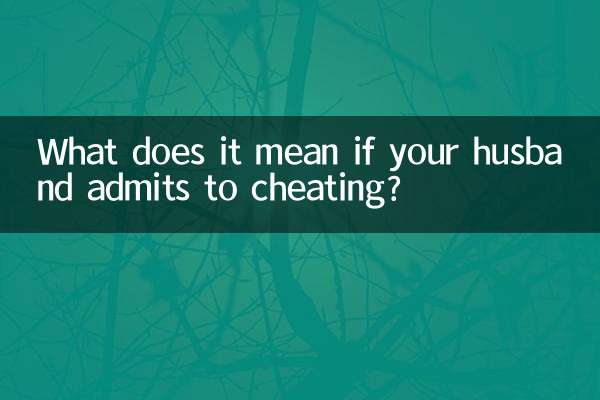 Qu'est-ce que cela signifie si votre mari admet avoir triché ?