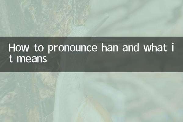 Come pronunciare han e cosa significa