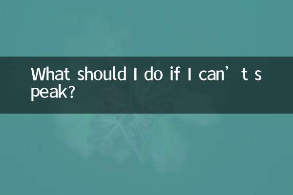 ¿Qué debo hacer si no puedo hablar?