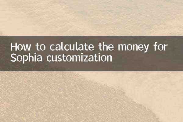 Comment calculer l'argent pour la personnalisation de Sophia
