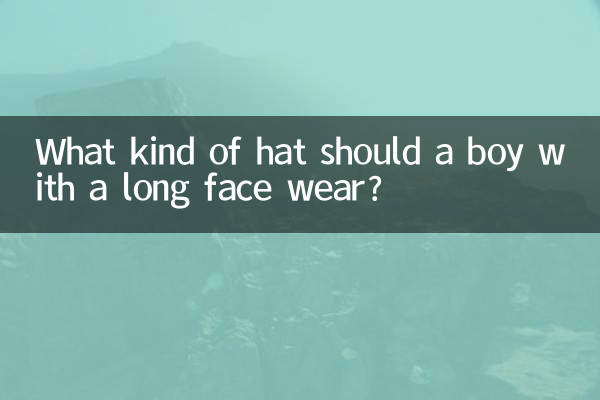 Quel genre de chapeau un garçon au visage long doit-il porter ?