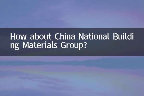 ¿Qué tal el Grupo Nacional de Materiales de Construcción de China?