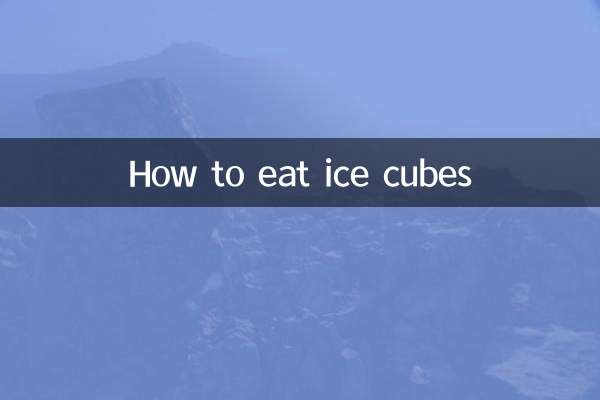 Comment manger des glaçons