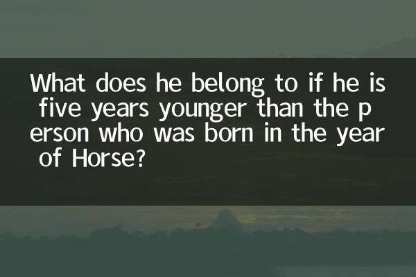 What does he belong to if he is five years younger than the person who was born in the year of Horse?