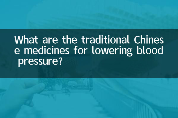 রক্তচাপ কমানোর জন্য ঐতিহ্যবাহী চীনা ওষুধগুলি কী কী?