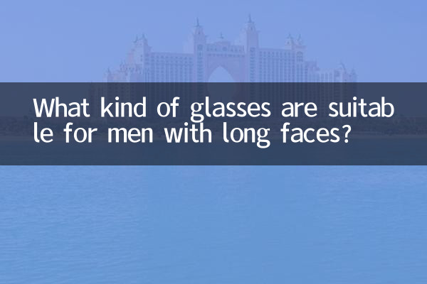 What kind of glasses are suitable for men with long faces?