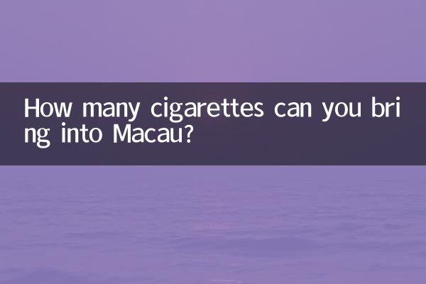 Quante sigarette puoi portare a Macao?