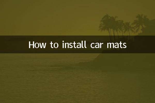 How to install car mats