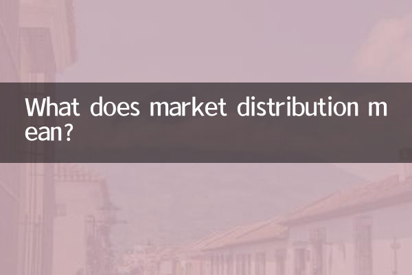 ¿Qué significa distribución del mercado?