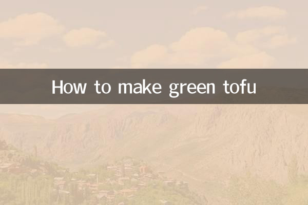 Wie man grünen Tofu macht