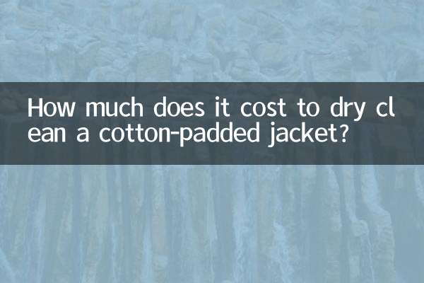 Combien coûte le nettoyage à sec d'une doudoune en coton ?