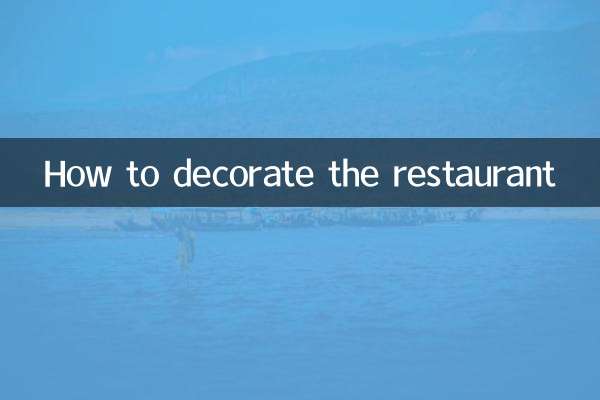 Comment décorer le restaurant