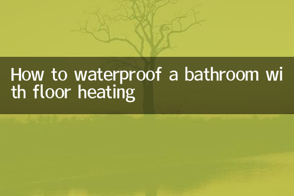 How to waterproof a bathroom with floor heating