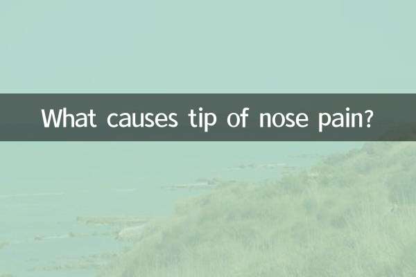鼻の頭の痛みの原因は何ですか？