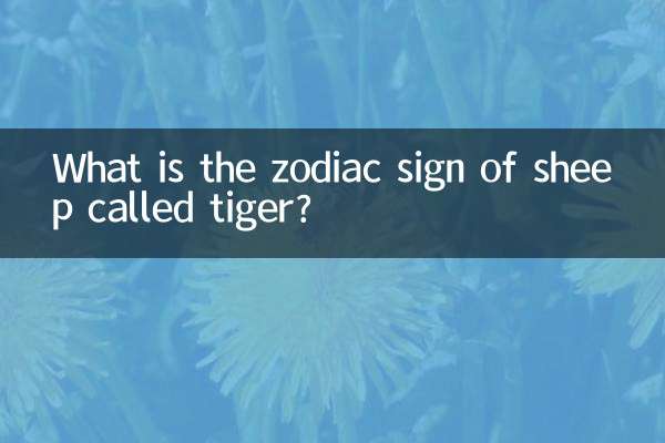Qual è il segno zodiacale della pecora chiamata tigre?