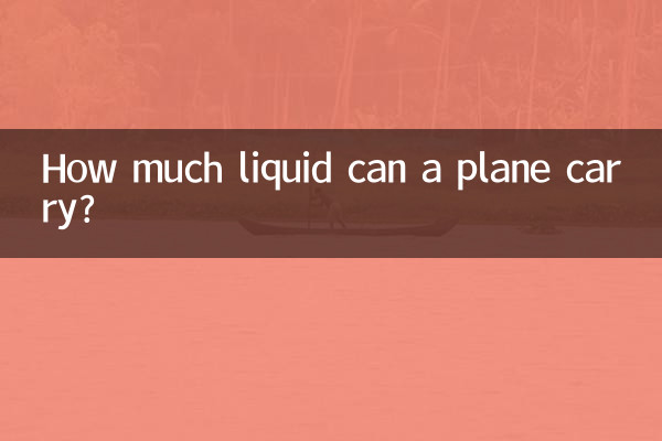 Quanti liquidi può trasportare un aereo?