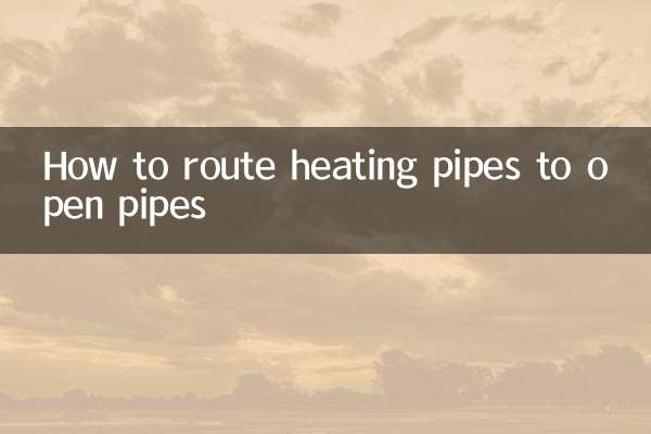 How to route heating pipes to open pipes