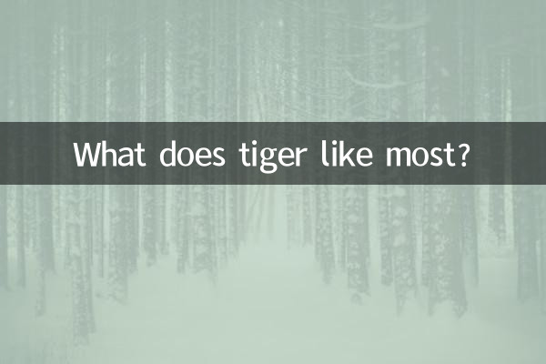 ما الذي يحبه النمر أكثر؟