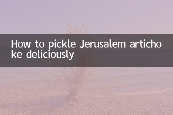 Wie man Topinambur köstlich einlegt