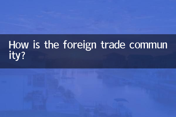 How is the foreign trade community?