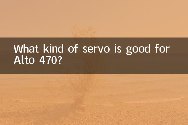 Quel type de servo est bon pour l'Alto 470 ?