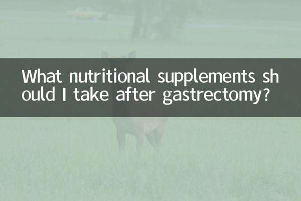 胃切除後はどのような栄養補助食品を摂取すべきですか?