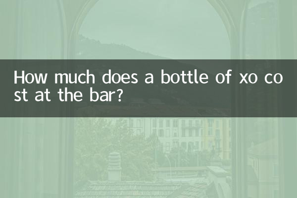 How much does a bottle of xo cost at the bar?