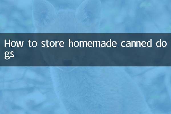 Como armazenar cachorros enlatados caseiros