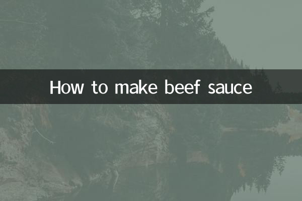 Comment faire une sauce au bœuf