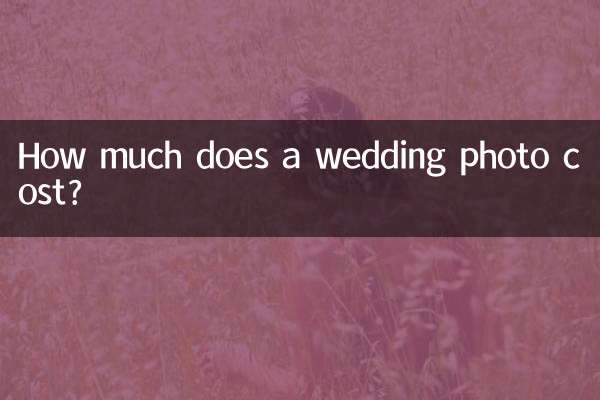 Combien coûte une photo de mariage ?