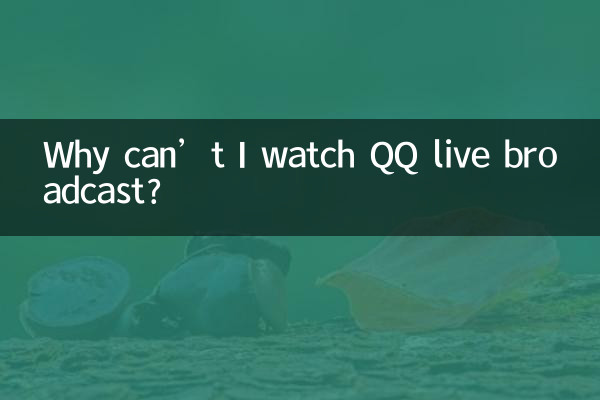 Pourquoi ne puis-je pas regarder la diffusion en direct de QQ ?