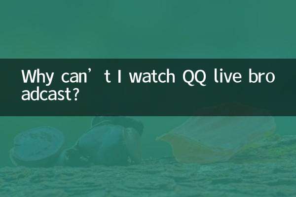 Por que não consigo assistir à transmissão ao vivo do QQ?