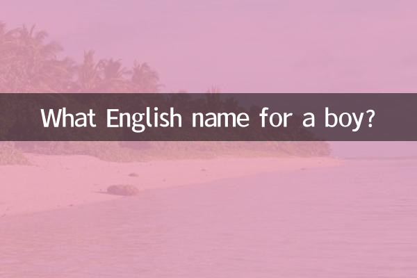 Quel prénom anglais pour un garçon ?