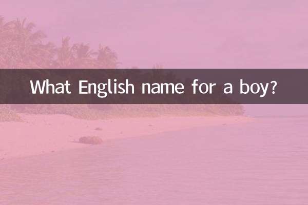 ¿Qué nombre inglés para un niño?