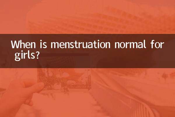 ¿Cuándo es normal la menstruación en las niñas?