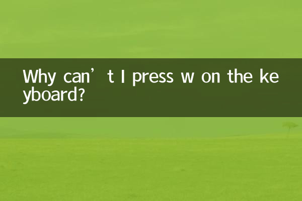 ¿Por qué no puedo presionar w en el teclado?