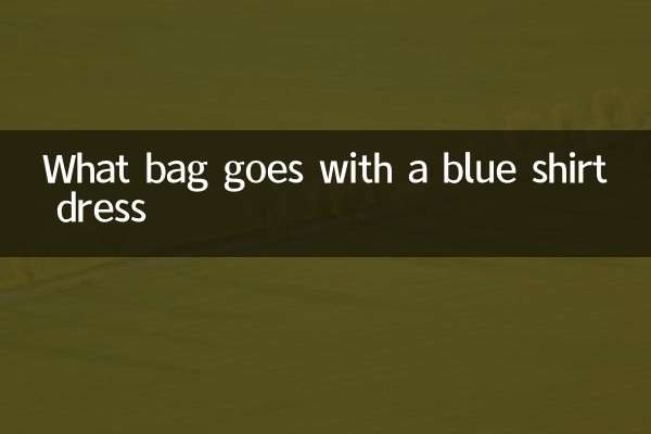 What bag goes with a blue shirt dress