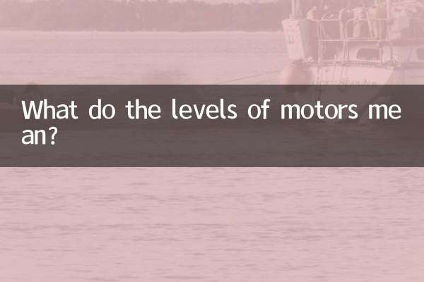 Que signifient les niveaux des moteurs ?