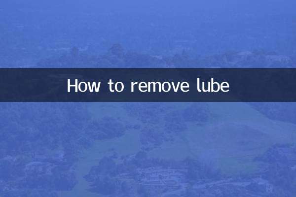 Come rimuovere il lubrificante